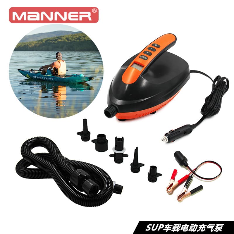 SUP Paddle Board Electric Air Pump Car 12V Inflator Pump Surfboard Kayak Inflatable Boat High Pressure Pump