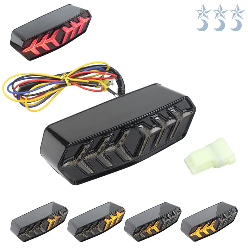 Motorcycle Modified LED Tail Light Sequential Turn Signal for Honda GROM MSX125 CBR650F