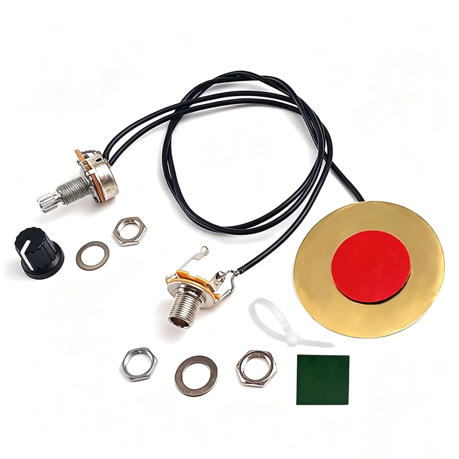 Super Strong Piezo Buzzer Guitar Pickup Simple Volume Control 6.35mm Output Jack for Acoustic Classical Guitar Pickup