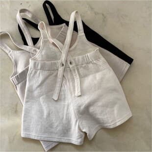 Korean Style Children's Clothing Ins Spring/Summer Infant Newborn Boys and Girls Pocket Cute Bib Shorts Trendy Pants