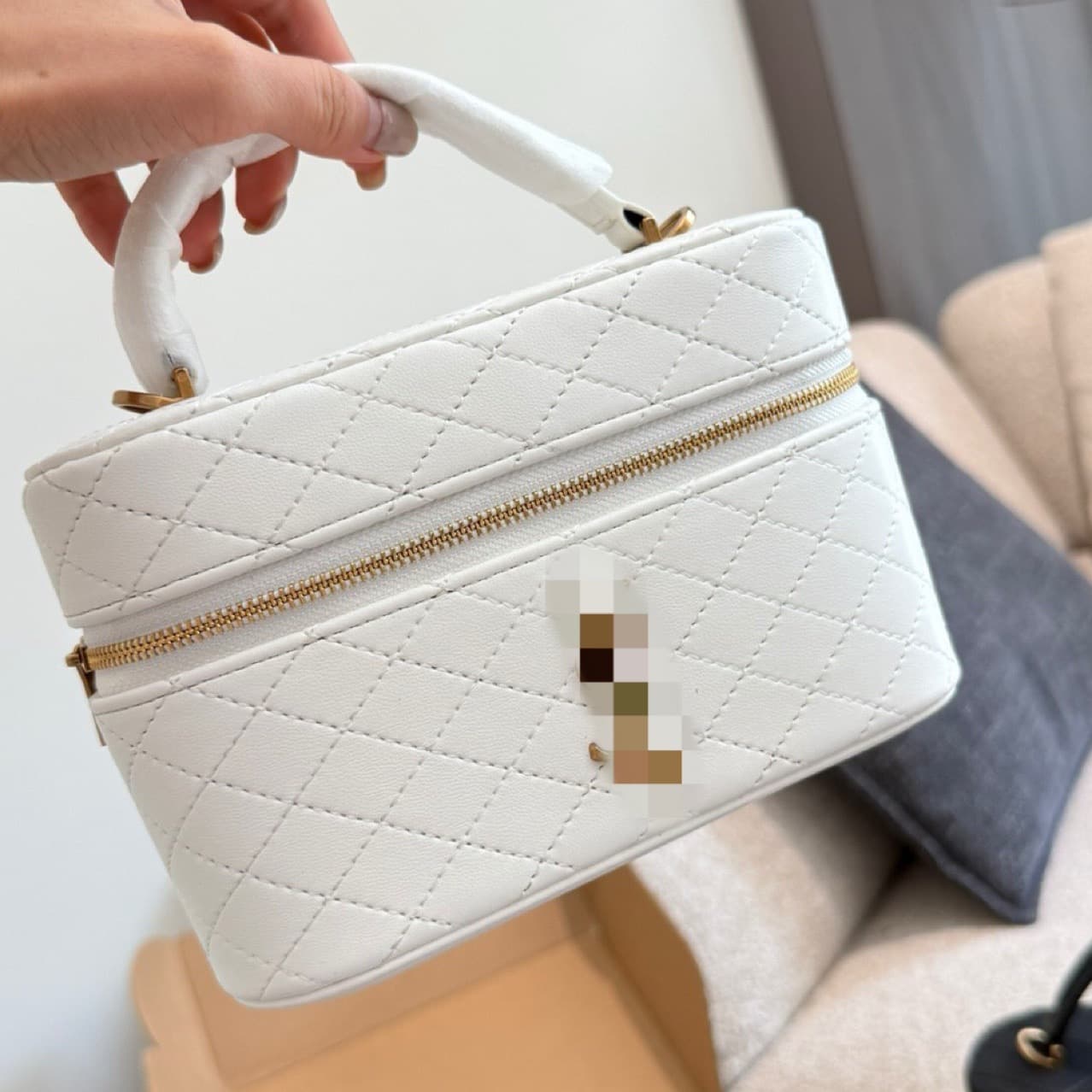 YS Cosmetic Box Women's Crossbody Bag Shoulder Bag Handbag Diamond Quilted Chain Small Fragrance Style Women's Bag High Aesthetic Texture
