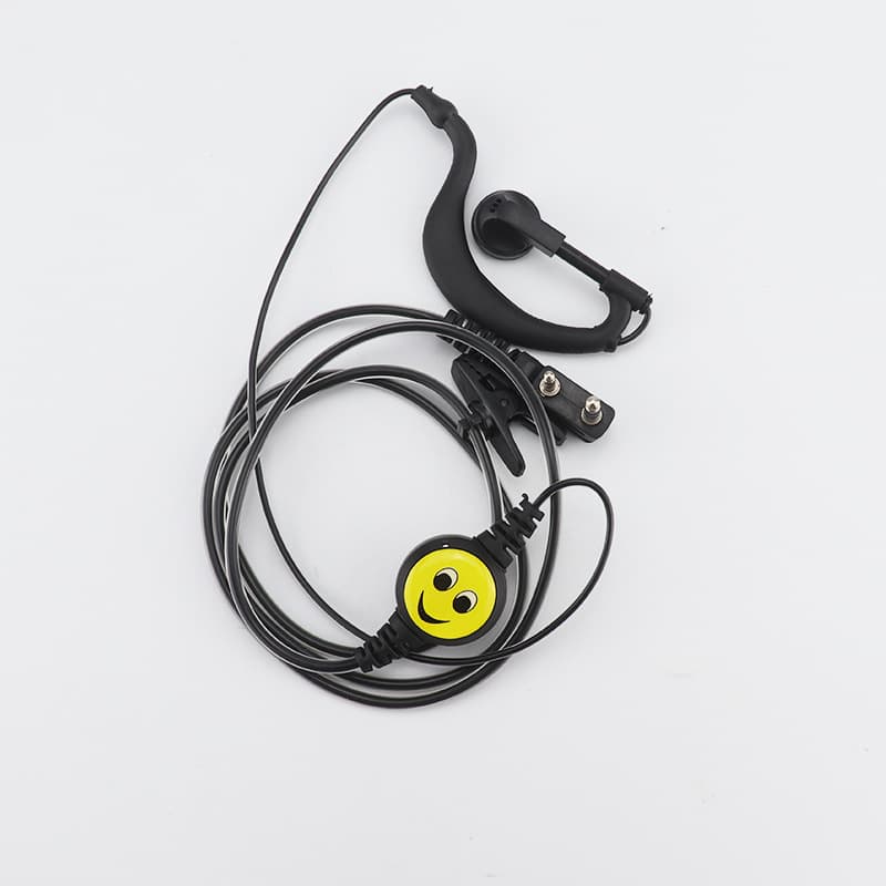 Crystal Smiley Walkie-Talkie Headset Cable Universal for Walkie-Talkie Telephones High-End Ear Hook Tension-Resistant Earphone Baofeng 5R