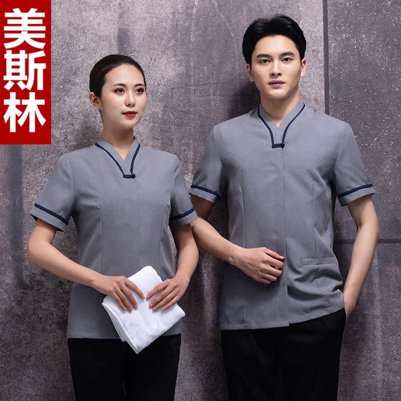 Cleaning Work Clothes Women's Short-sleeved Summer Hotel Guest Room Property Cleaner PA Uniform Housekeeping Nanny Clothes
