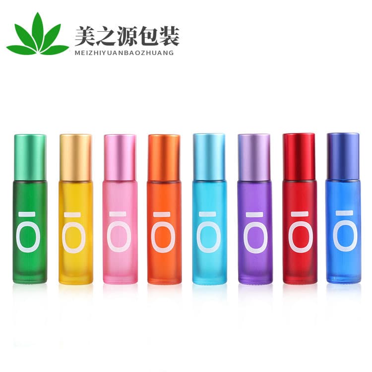 Wholesale 10ml dōTERRA Colored Frosted Roller Bottle, Printed Glass Roller Ball Bottle, Essential Oil Bottle, Perfume Refill Bottle