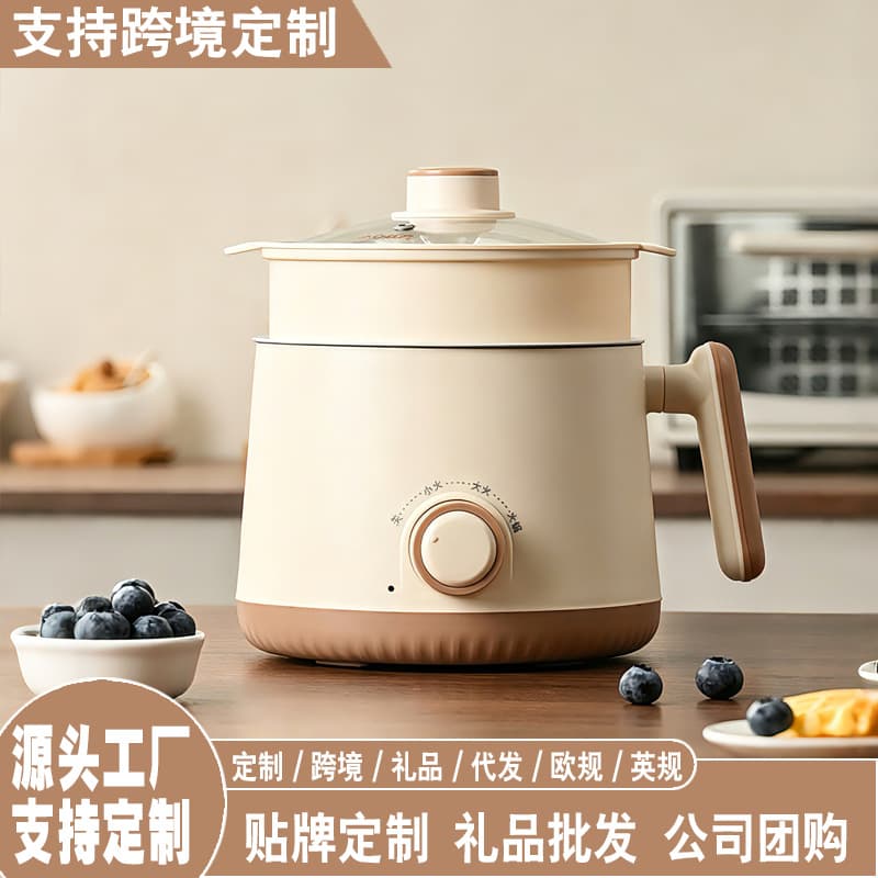 Cross-border Electric Cooking Pot, Small Electric Pot for Dormitory, Multi-functional Steaming, Boiling, Frying, and Stir-frying, Wax Melting, Electric Hot Pot, Household Small Size