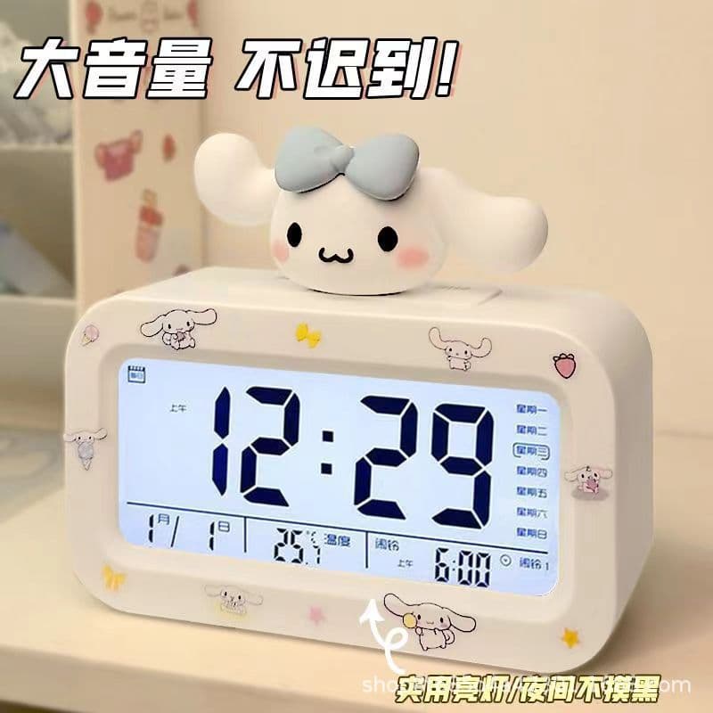 Student Alarm Clock Desktop LED Digital Alarm Clock Cartoon Electronic Clock for Kids