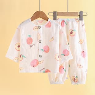 Drop Shipping Summer Kids Cotton Homewear Set Boys Thin Pajamas Girls Baby Bloomers Air Conditioning Wear