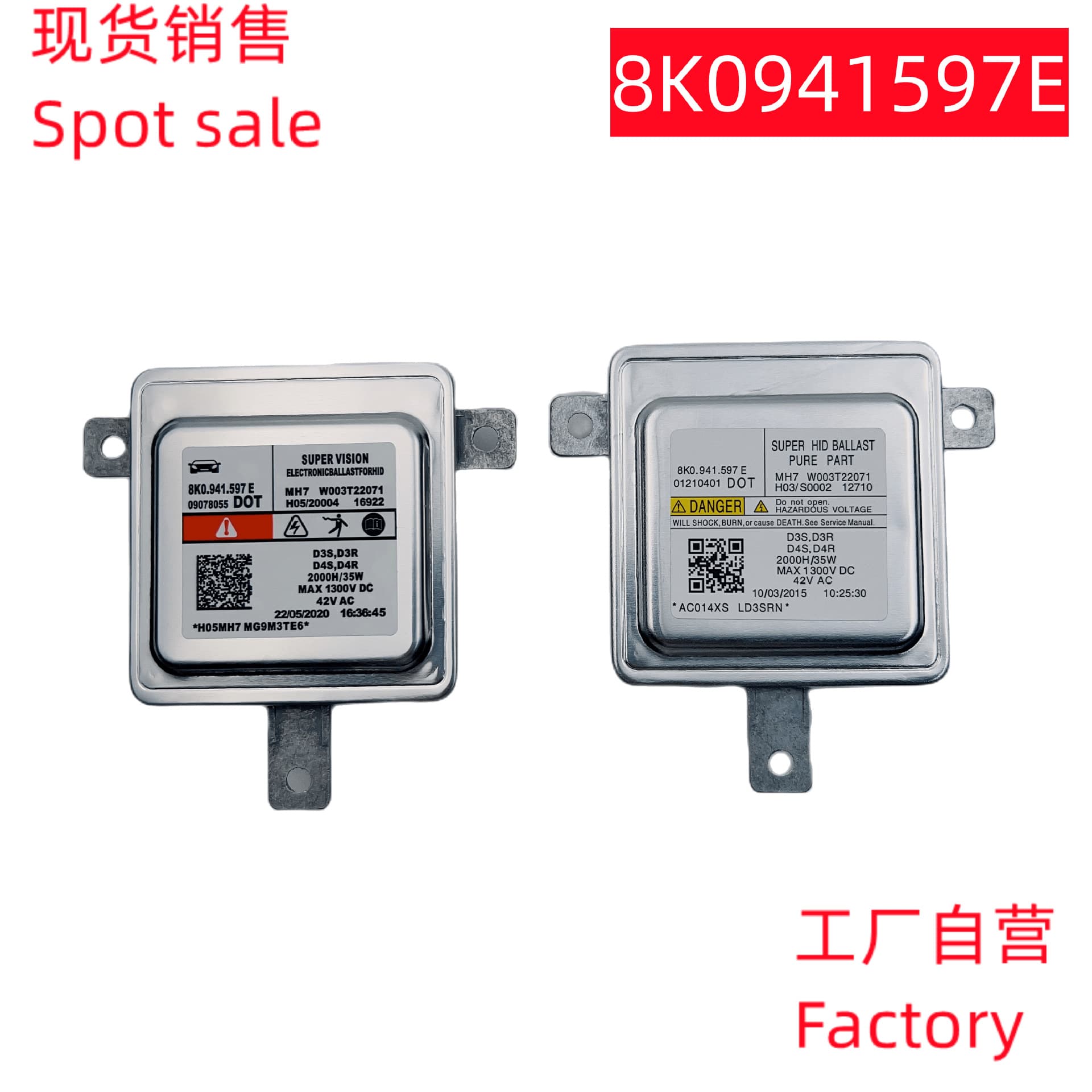 HID Xenon Lamp Headlight Ballast 8K0941597E Domestic New with Warranty Standard Parts