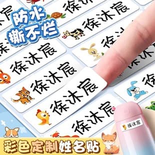 Name Labels, Baby Name Stickers, Waterproof, Tear-Resistant, for Elementary Students, Water Bottle, Stationery, Kindergarten, Self-Adhesive, Wholesale