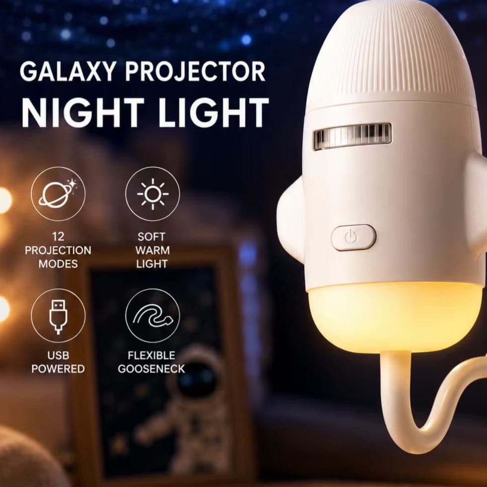 2026 cross-border new product starry sky projector lamp with replaceable film pattern galaxy moon saturn USB night light