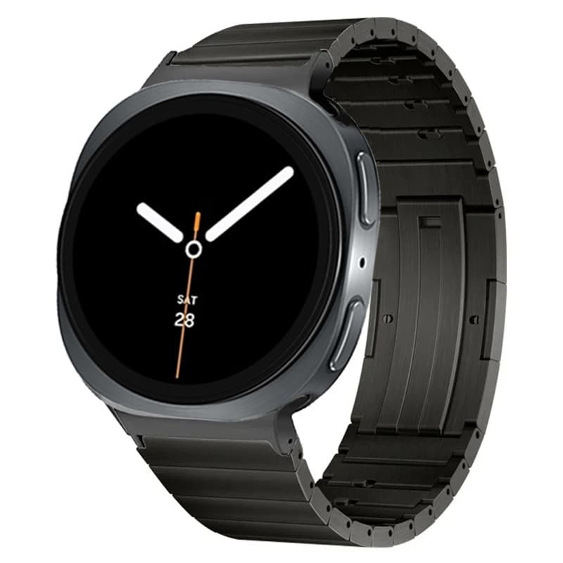 Compatible with Samsung Galaxy Watch8/8 Classic Slide-Release Titanium Stainless Steel Band
