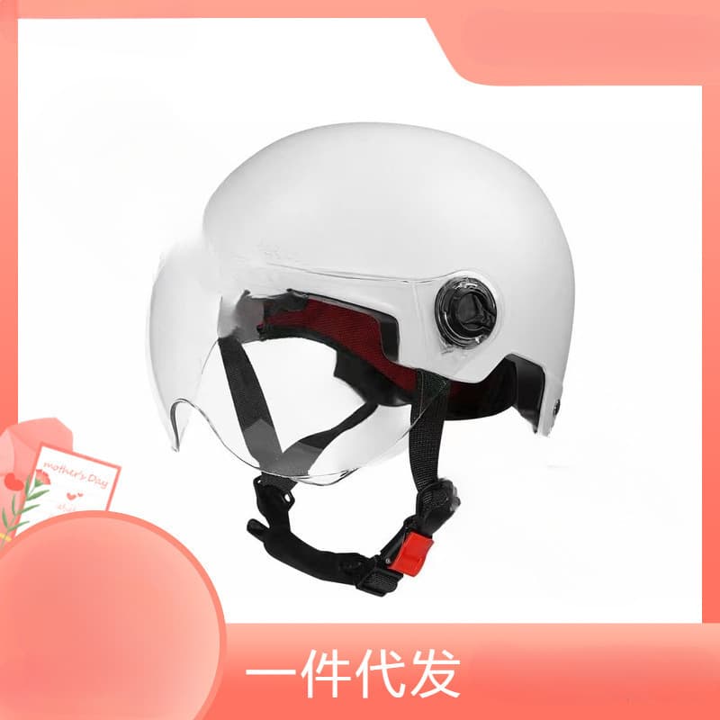 New All-Season Helmet for Men, Electric Motorcycle Certified Half Helmet
