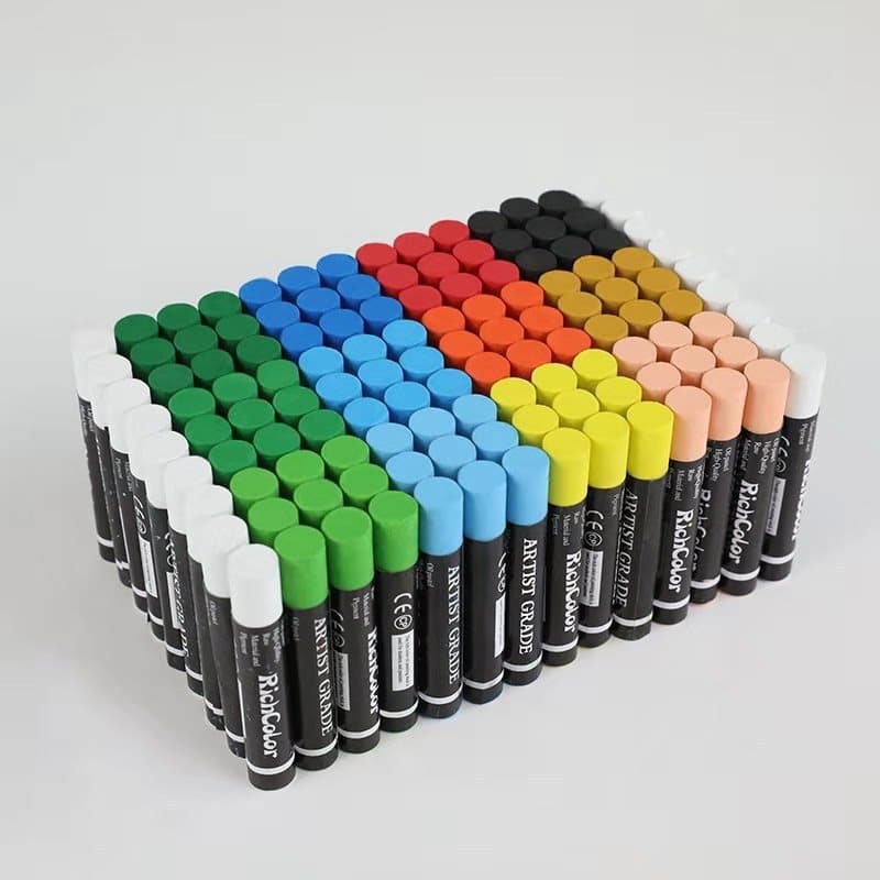 Monochrome Heavy Color Oil Pastel Crayons for Children's Painting, Oily Soft Brush, Wholesale