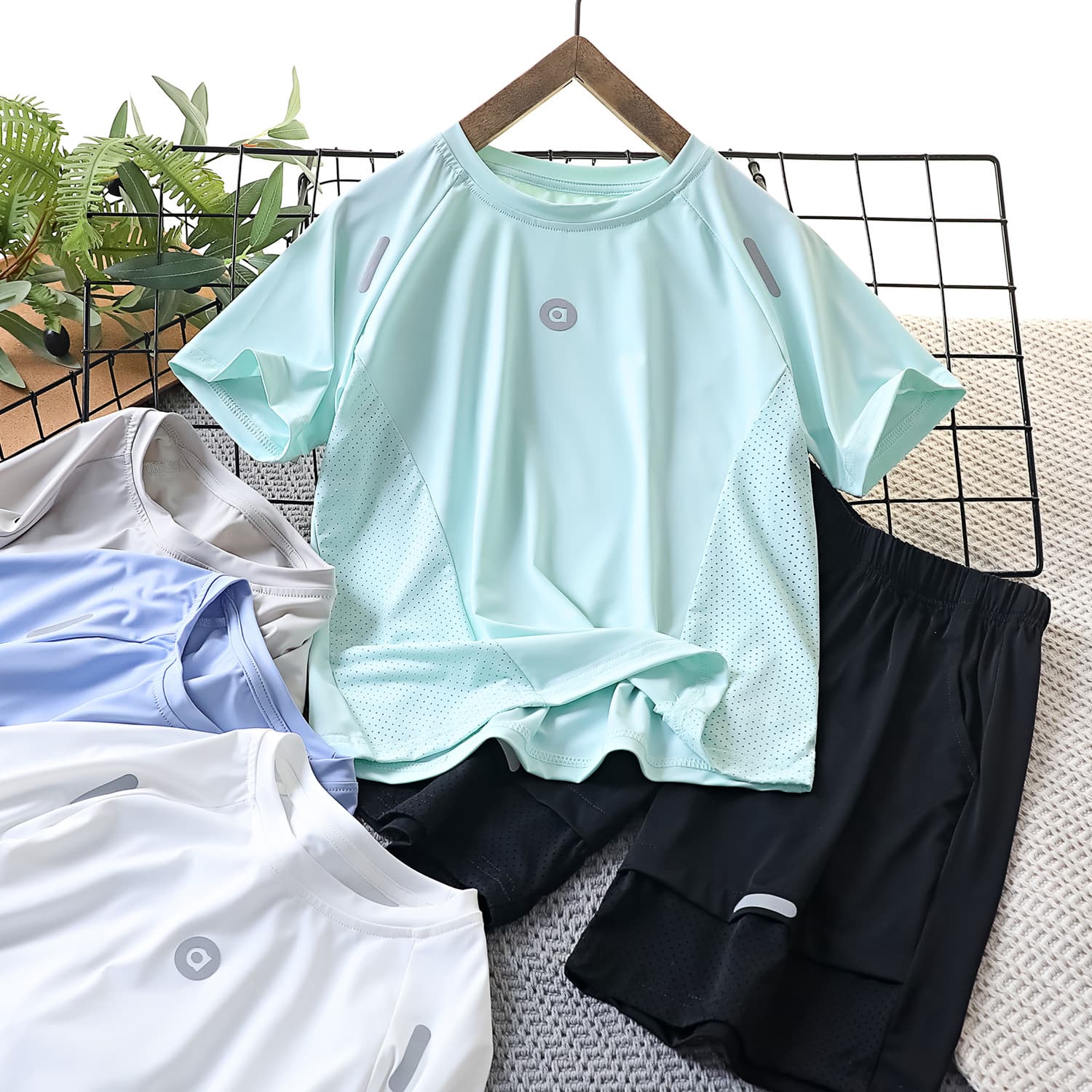 Boys' Quick-Dry Shorts Set Summer T-Shirt for Children Quick-Dry Clothing Kids' Short Sleeve Export Qingdao Children's Wear