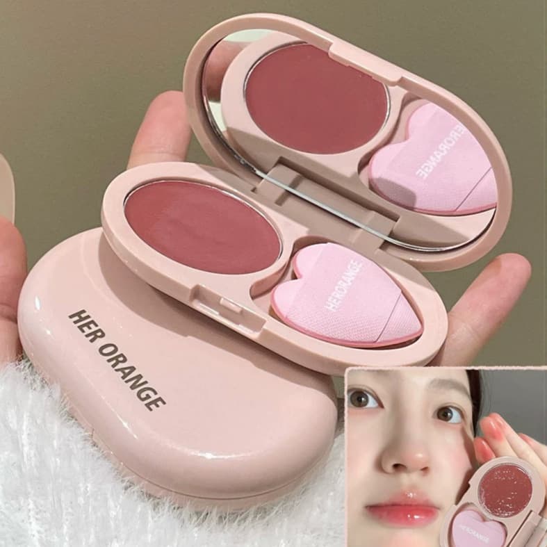 Soft Mist Cloud Blur Korean Multi-Use Cream Blush Lip Tint Natural Rosy Glow High-Aesthetic Water Glow Blush Palette Affordable