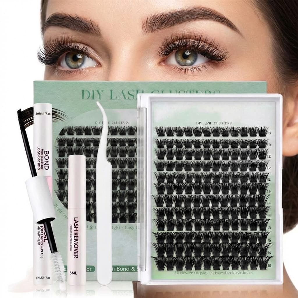 DIY Lash Clusters Kit TIKTOK cross-border false eyelashes set bondseal European and American false eyelashes