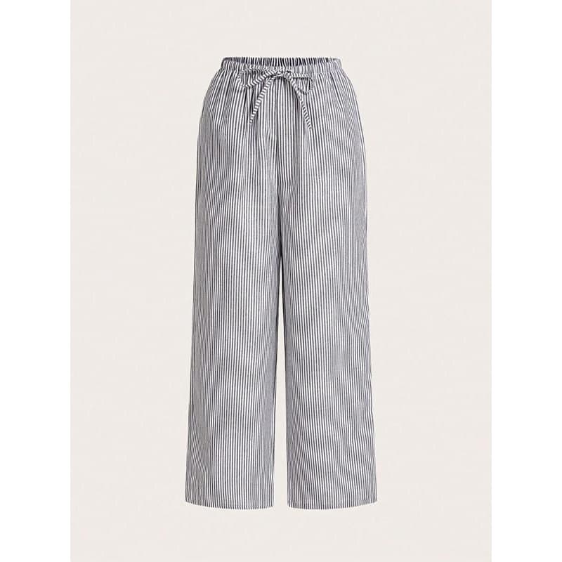 B 79216 Fine Stripe Loose Pants Pinstripe loose casual trousers