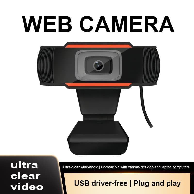 HD webcam for online classes, USB external camera for desktop and laptop, Logitech style