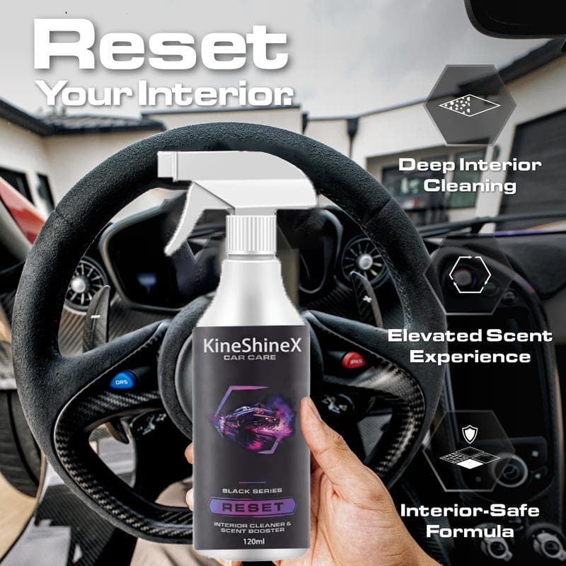 Kineshinex Interior Cleaner Has a Safe Formula That Leaves No Residue and Can Be Used on All Surfaces for Car Cleaning
