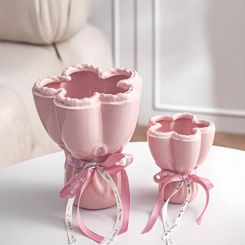 Mini Bouquet Ceramic Vase, Home Decorative Ornament, Flower Vase, High Appearance, Gift for Best Friend or Newlyweds