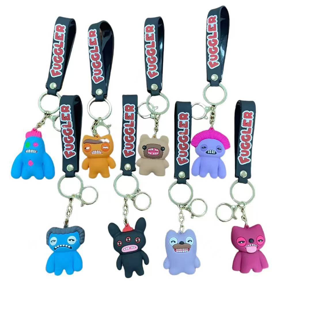 New fuggler cute tooth monster doll PVC soft glue funk tooth treasure ugly cute funny key chain blind box accessories