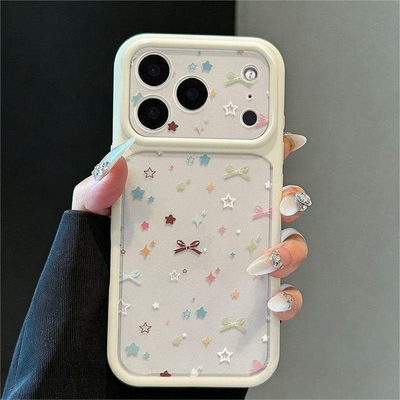 Star bow suitable for Apple 17 16 15 mobile phone case iphone14 new 13pro all inclusive 12 11