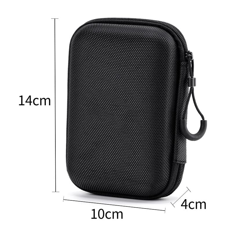 In Stock Square EVA Hard Shell Storage Bag Power Bank Hard Drive Shockproof Zipper Pouch USB Cable Headphone 3C Digital Organizer