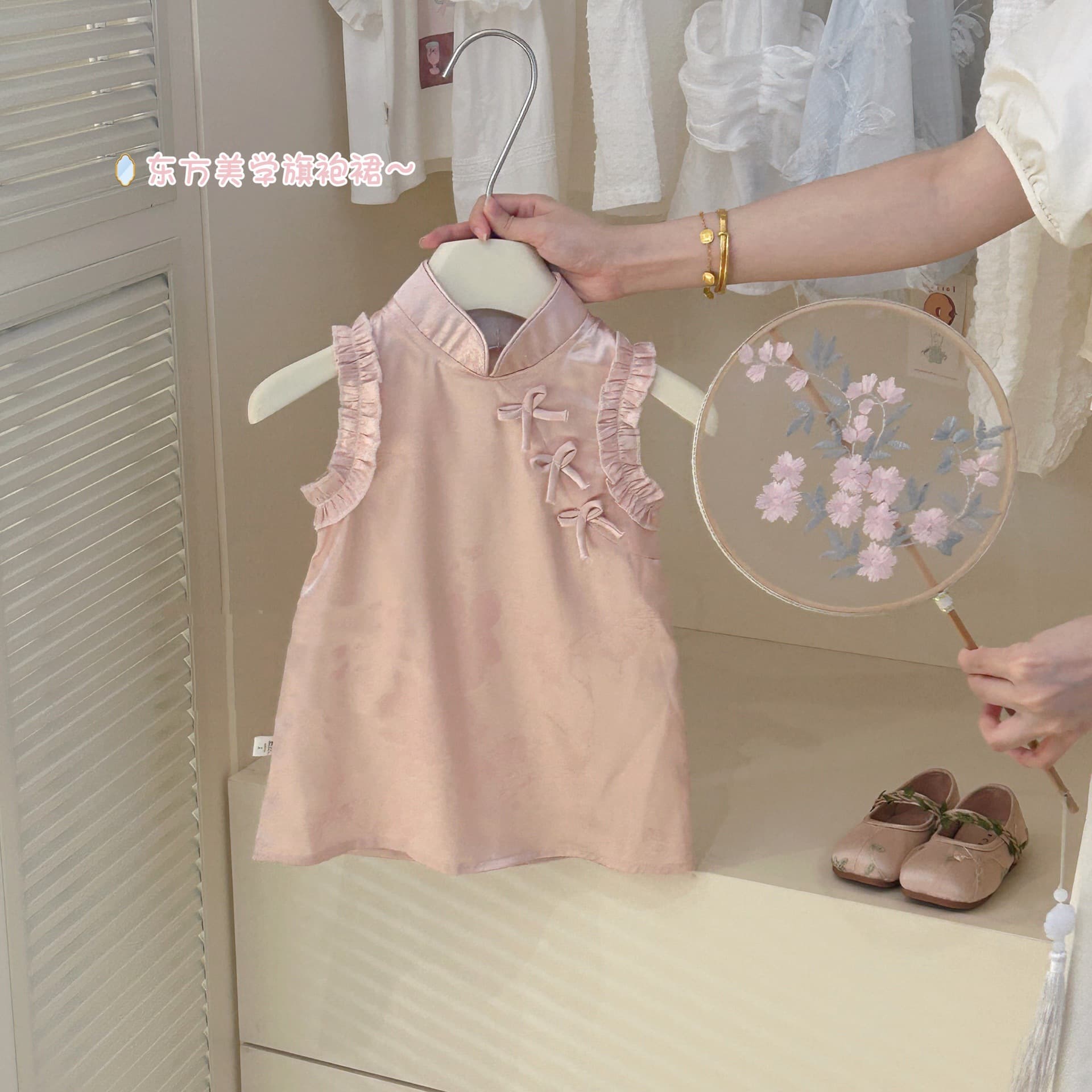 Tianxiaosi girls' cheongsam dress summer dress children's Chinese style Hanfu one-year-old baby dress princess dress summer