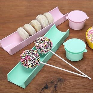 Amazon New Arrival Circle Cake Pop Mold Set Injection Molded Non-3D Round Cookie Mold Kit
