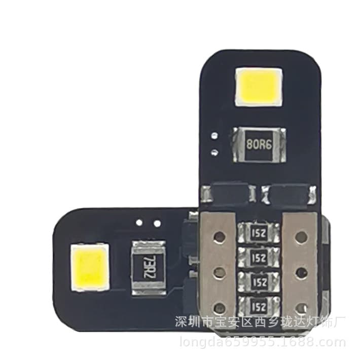Cross-Border LED Car Lights T10 W5W Wide Light 2835-2 Decoding License Plate Lights Reading Lights Canbus