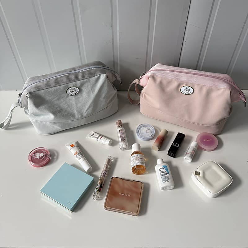 Casual Ins Style Large-Capacity Satchel Makeup Cosmetics Bag Wash Cosmetics Bag Simple and Fashionable Makeup Bag