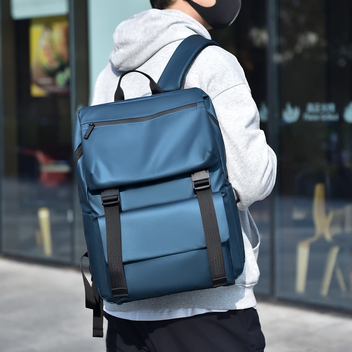 Large Capacity Men's Travel Leisure Business Backpack Multi-Functional Student Bookbag Casual Double Shoulder Bag for Work Trips