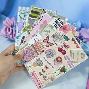 Cross-border bestseller cartoon transparent protective case tablet decorative small card cute paper card phone case reader accessory