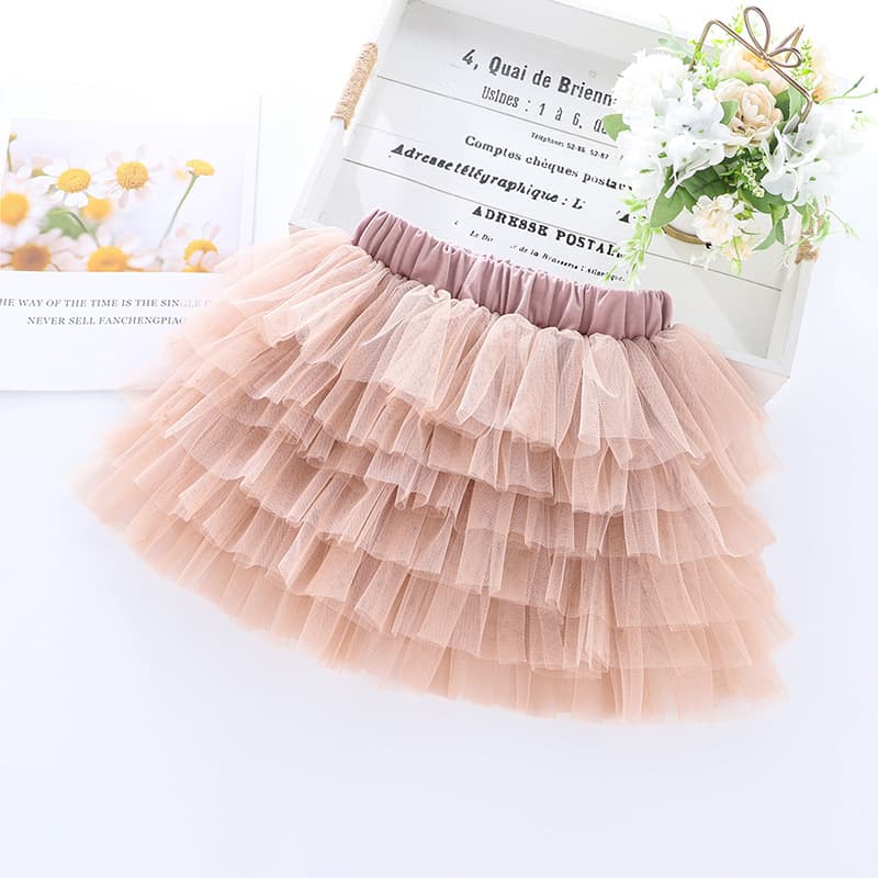 2024 New Six-Layer Tulle Skirt Export Hot-Selling Children's Dress Girls' Versatile Mesh Waist Skirt for Older Girls