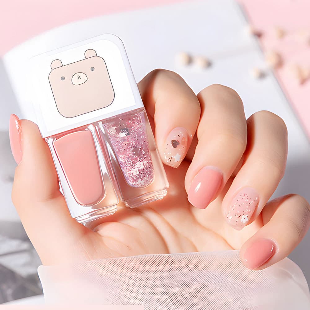 Twin Nail Polish No-Bake Long-Lasting Water-Based Nail Polish Peelable Transparent Healthy Nail Polish Wholesale Drop Shipping