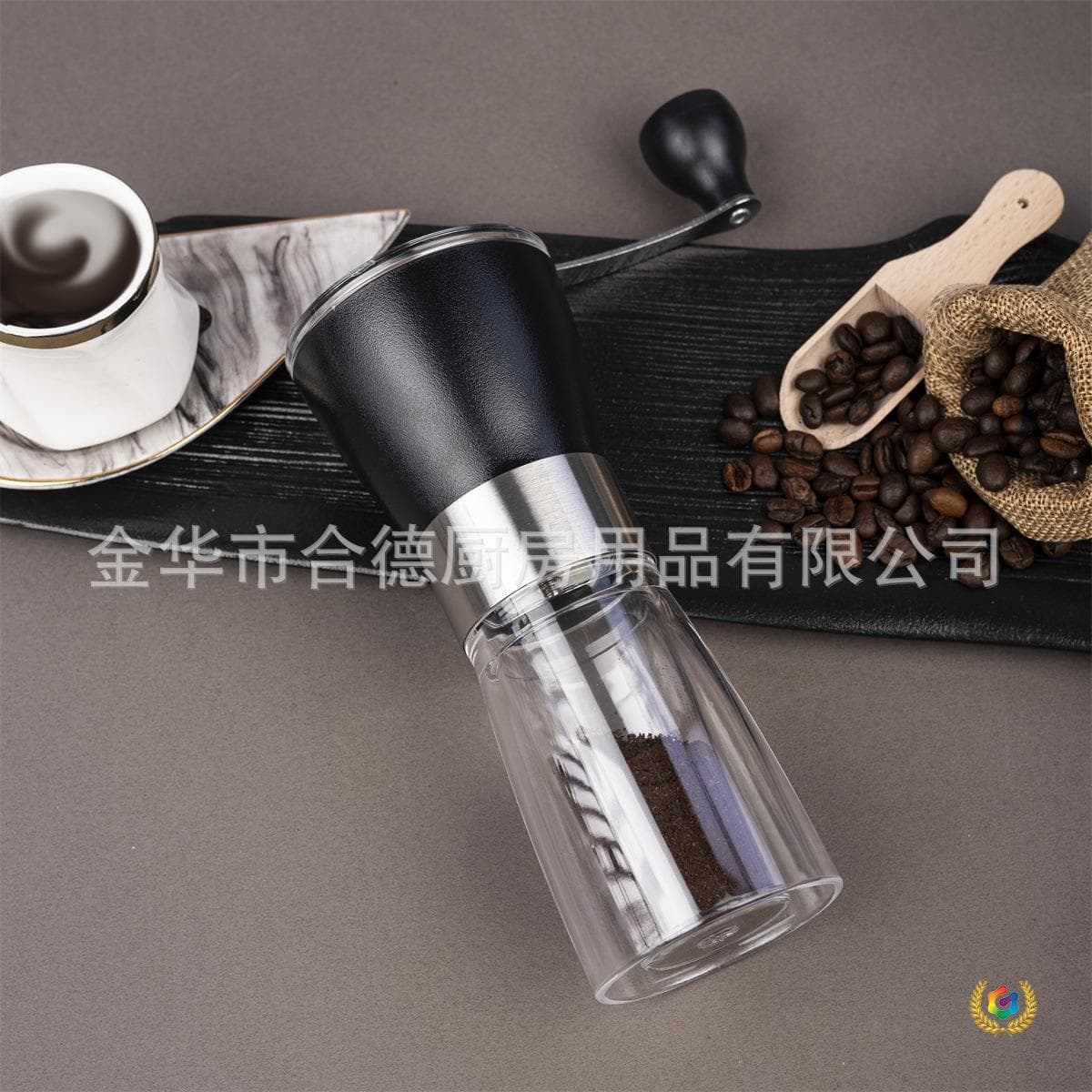 Mini Coffee Grinder Acrylic Manual Coffee Grinder Hand Crank Coffee Grinder Gift Source Factory