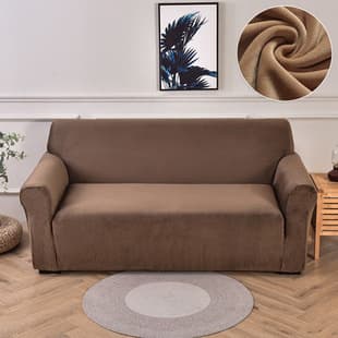 Silver Fox Velvet One-Piece Sofa Cover Full Wrap High Elasticity Sofa Cushion Cover Home Fabric Ultra-Soft Sofa Slipcover
