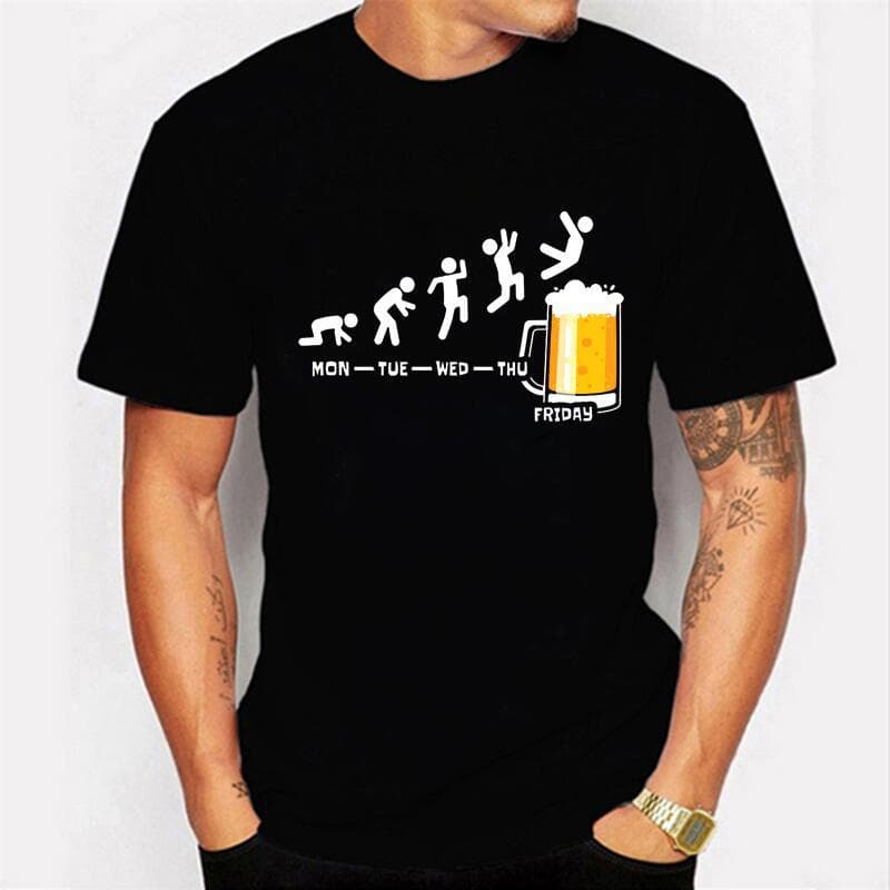 2023 Summer Men's New 3D Printed T-Shirt Friday Beer Day Men's Short Sleeve T-Shirt Unisex Style Wear Match