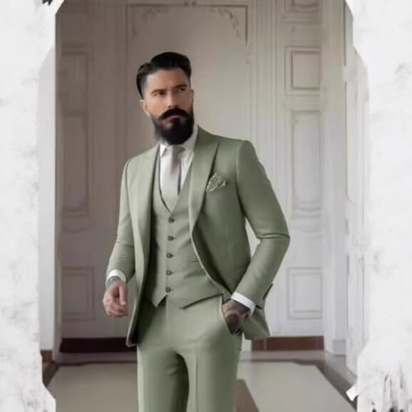 European and American New Style Men's Three-Piece Suit Host Banquet Suit Men's Set Best Man Groom Tuxedo