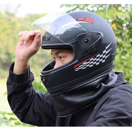 Thickened Windproof Full Face Motorcycle Helmet Unisex Electric Scooter Helmet Warm Safety Cap Motorcycle Gear Accessories