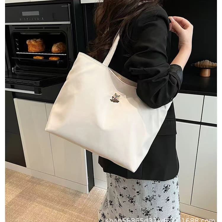 New Oxford Cloth Tote Bag for Women, Large Capacity, Fashionable Contrast Color, Shoulder Bag