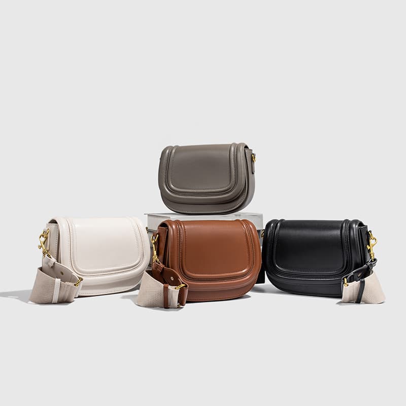 Z's new fashion saddle bag wide shoulder strap large capacity casual travel single shoulder crossbody bag trendy women's versatile shoulder bag