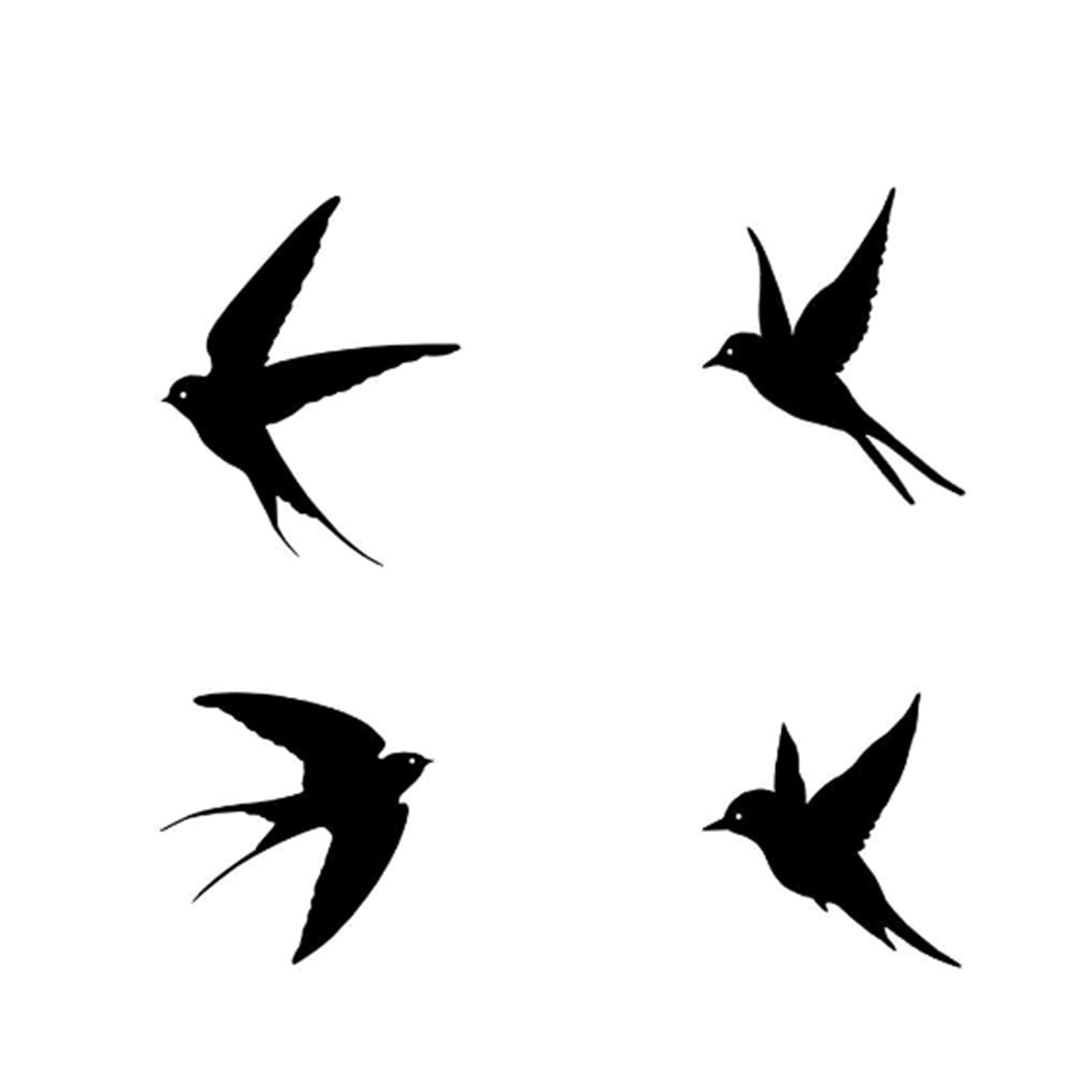 Minimalist Metal Black Silhouette Swallow Bird Wall Decoration Hanging Ornament for Living Room Iron Art Craft