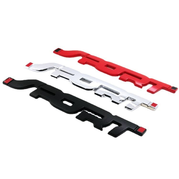 FU Special Modified SPORT Car Emblem Metal Badge Sport Tail Badge 3D Stereo Alloy Badge Fender Scratch Badge