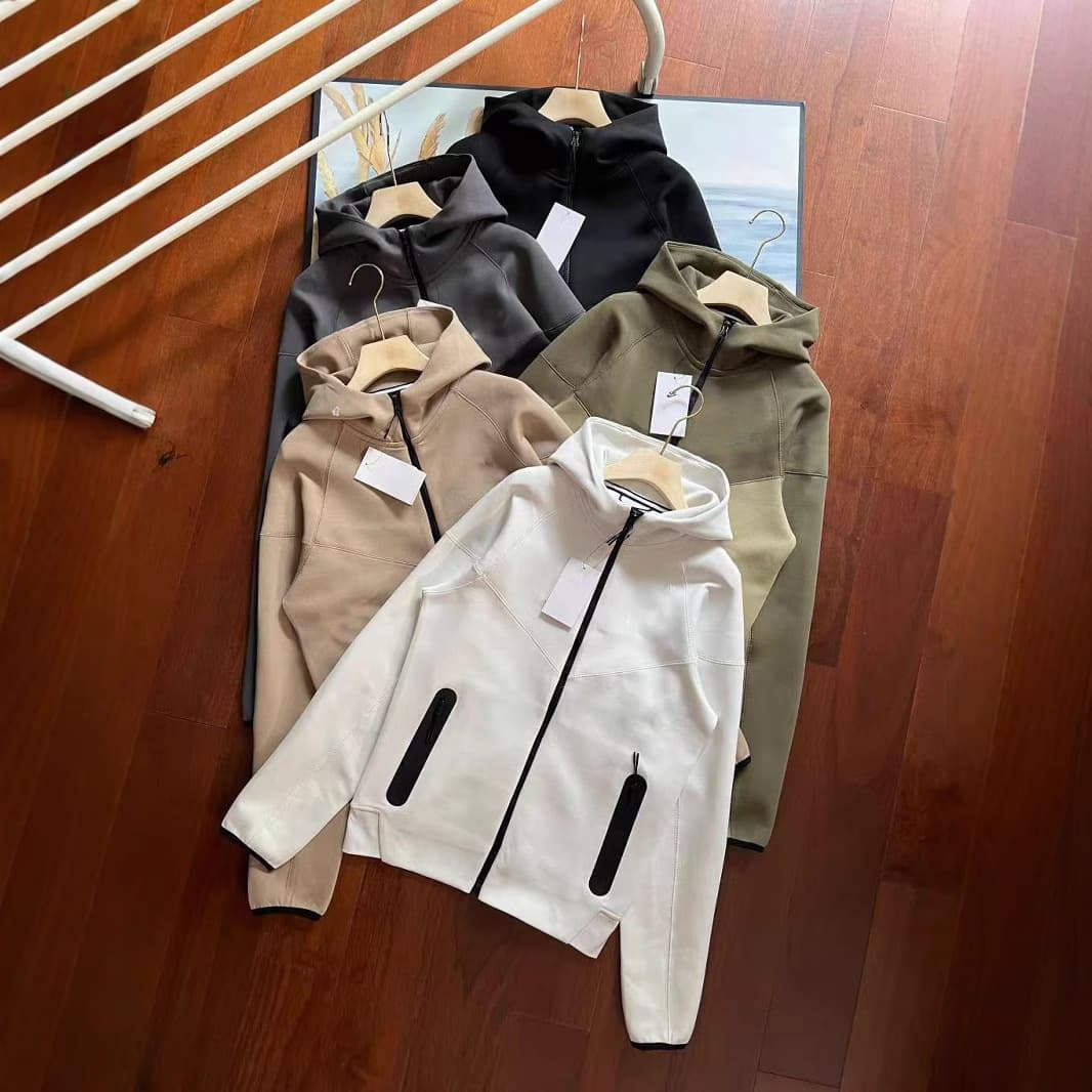 2024 Spring and Autumn Casual Sports Breathable Cotton Double Zipper Hooded Men's 792 Technology Jacket