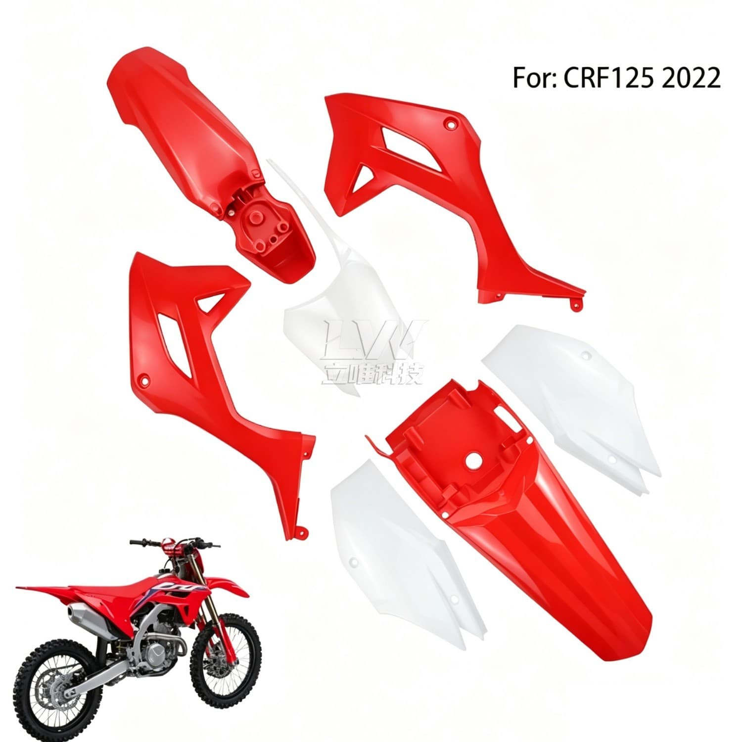 2022 Honda CRF125 Off-Road Motorcycle Plastic Parts CRF125 Full Body Plastic Cover Set