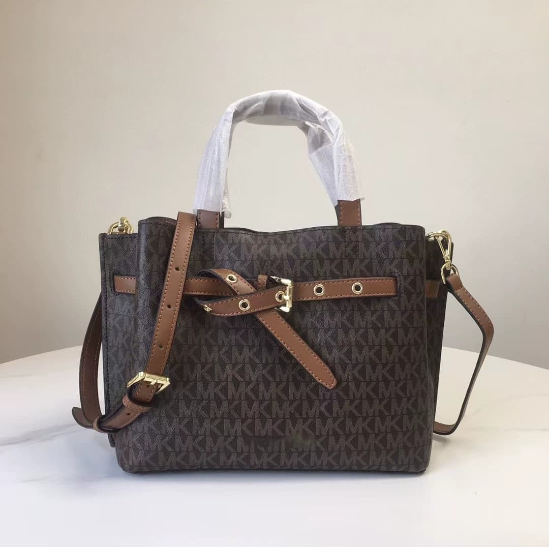 2025 New MK Tote Bag Butterfly Bag Handheld Genuine Leather Emilia Shoulder Bag Crossbody Bag Women's Platinum Bag