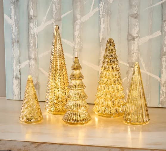 New cross-border product: Mercury Glass LED Christmas Tree