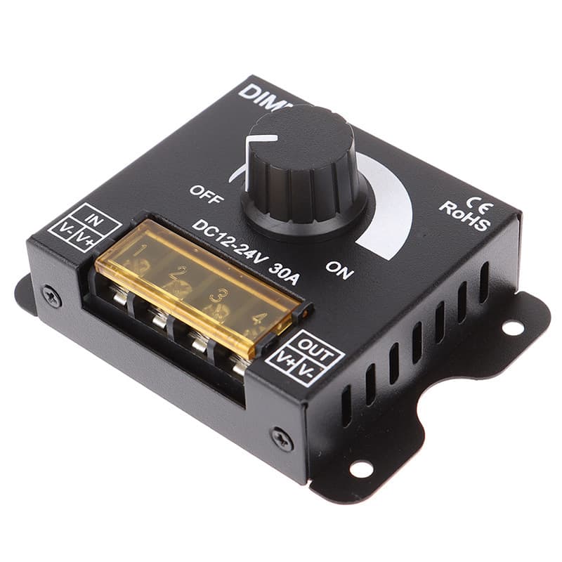 30A Manual Dimmer Housing Set Dimming Switch LED Monochrome Manual Knob Dimmer LED Switch