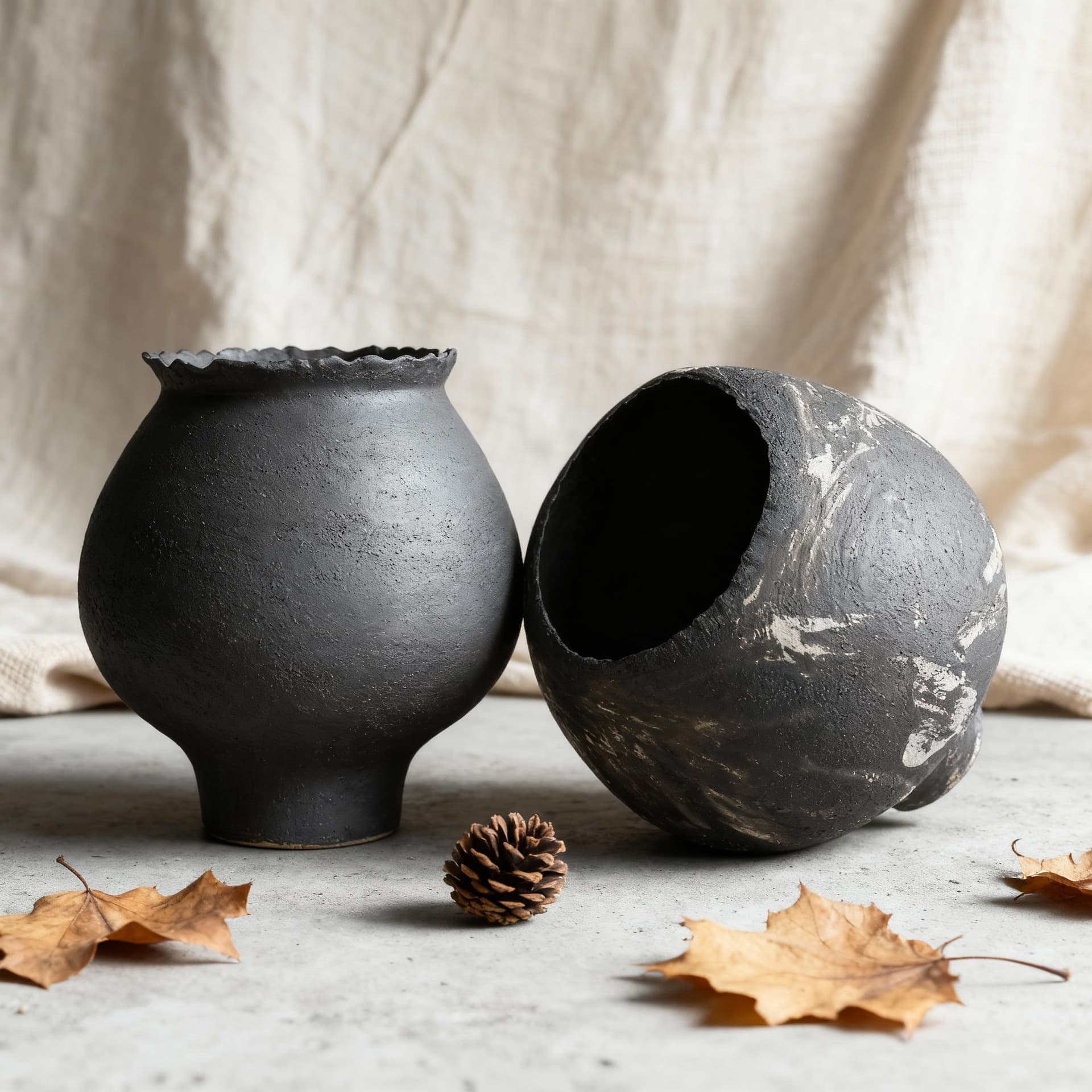Large Belly High-Foot Vase, Vintage Rustic Ceramic Vase for Homestay Decoration, High-End Art Ceramic Vase Ornament
